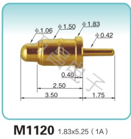 M1120 1.85x5.25(1A)pogopin 探针 充电弹簧针